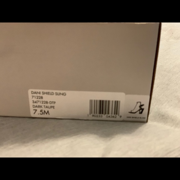 Frye Dani shield sling mule Sz 7.5 dark taupe - Picture 8 of 8